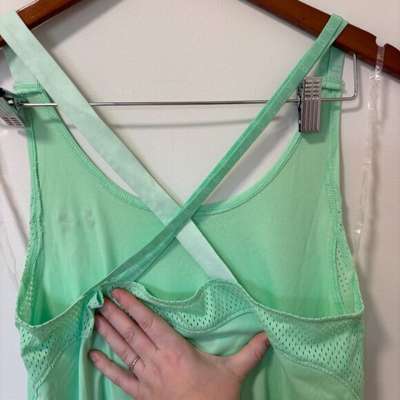 Under Armour loose fit tank top workout mint green Heat Gear Size M underarmour - Picture 7 of 9